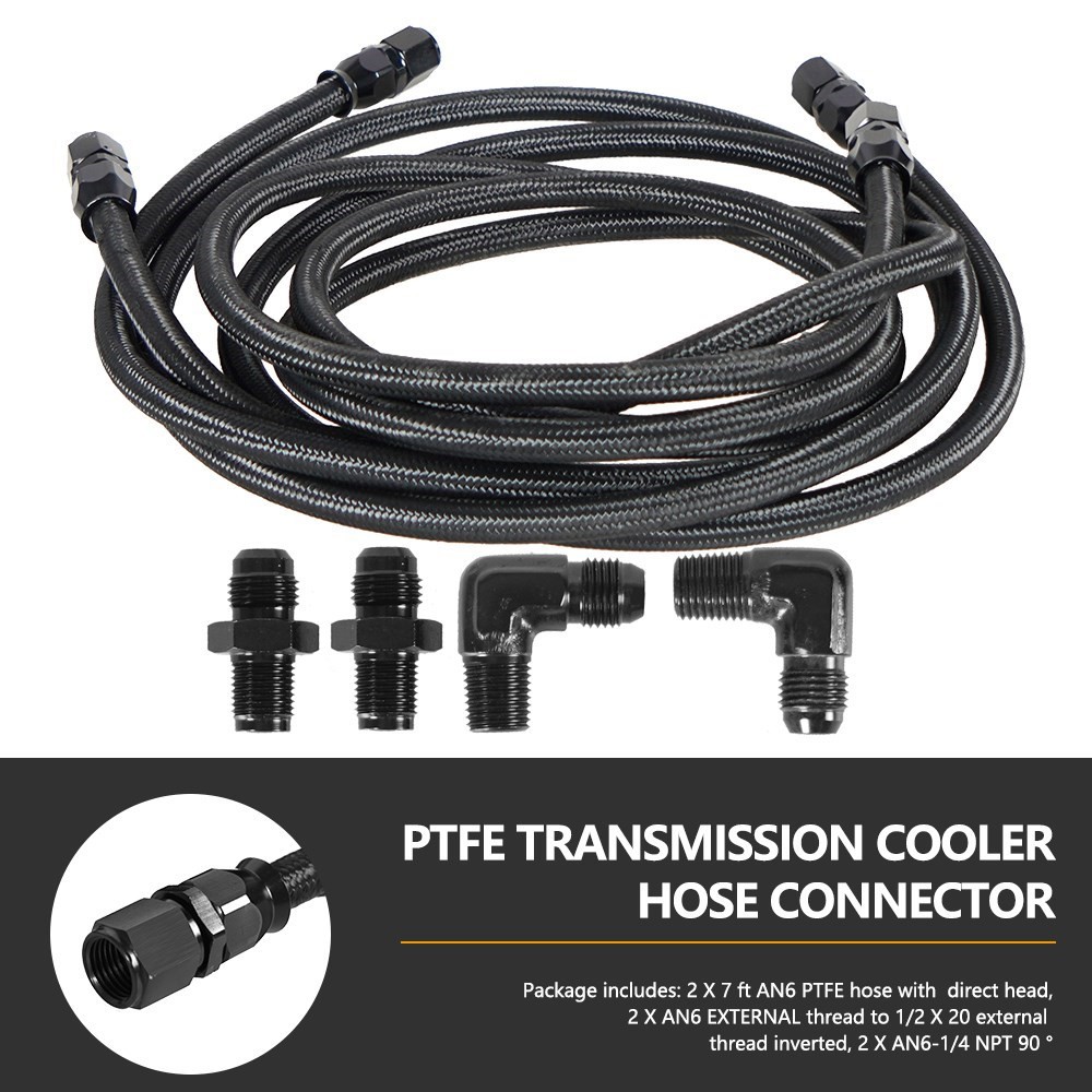 2 X 7Ft AN6 Flexible PTFE Tran - Flexible Hose Braided recension och pris