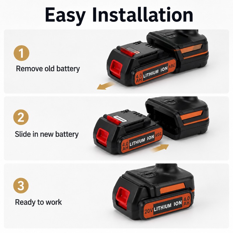 20V 6.0Ah Battery For Black&De - Black+Decker Tool Cordless recension och pris