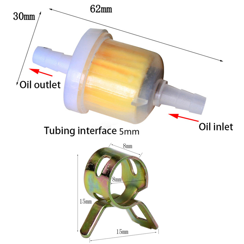 1Set Fuel Petrol Inline Hose P - Plastic Pipe Clip recension och pris