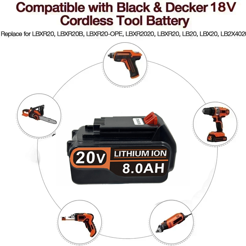 3.0Ah-8.0Ah for Black & Decker - Black+Decker Tool Cordless recension och pris